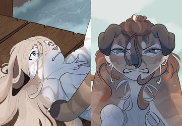 Half body + Rendering + Scene + Additional Character